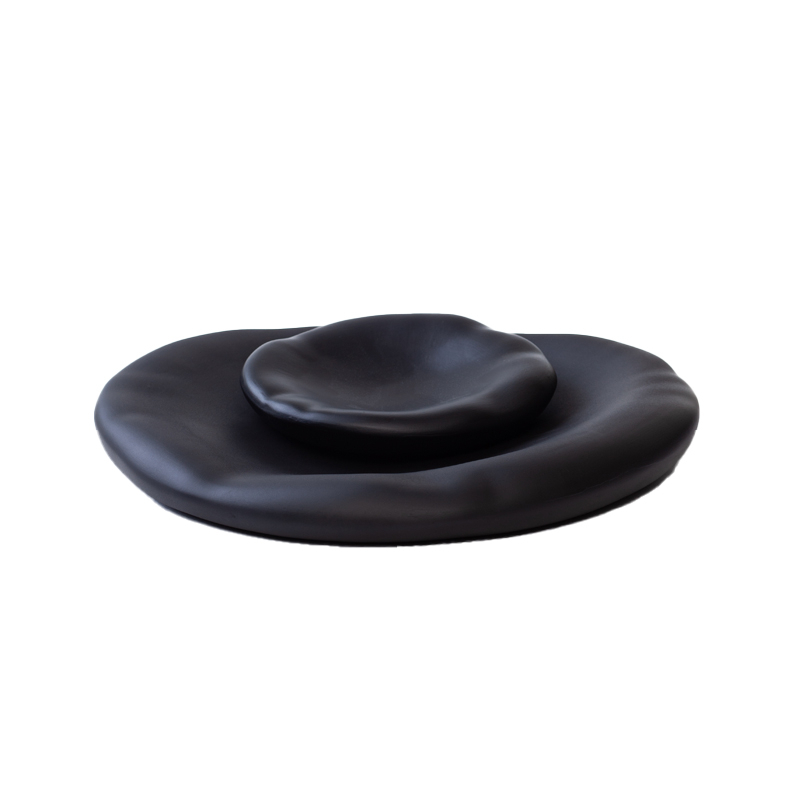 Centre de table & corbeille Coupe CANOVA Small Noir MOUSTACHE
