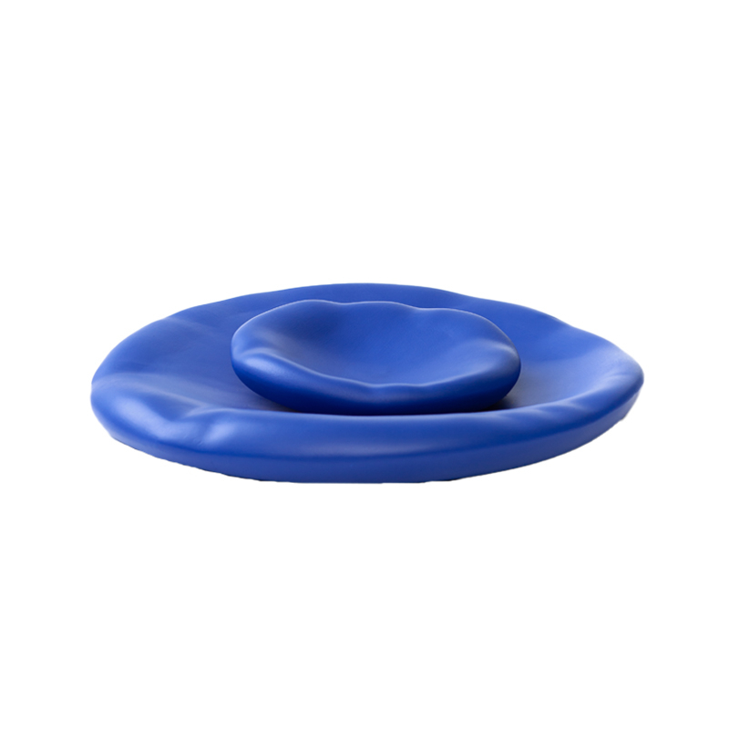 Centre de table & corbeille Coupe CANOVA Small Bleu MOUSTACHE