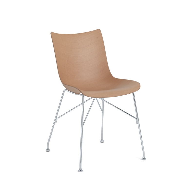 Chaise P/WOOD Bois clair/ chrome KARTELL