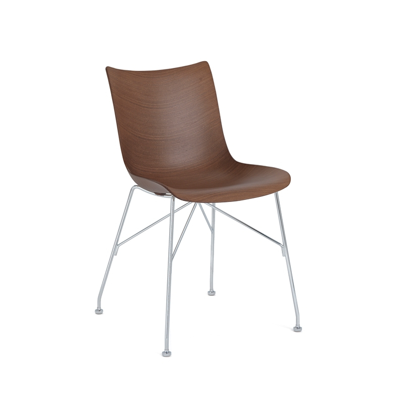 Chaise P/WOOD Bois foncé/ chrome KARTELL