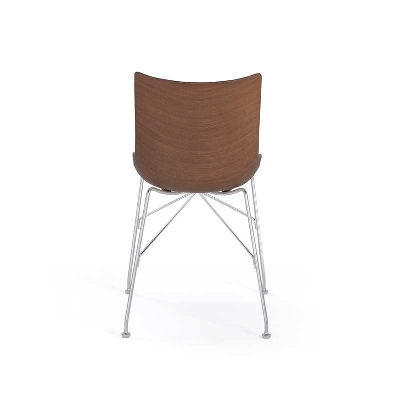 Chaise P/WOOD Bois foncé/ chrome KARTELL