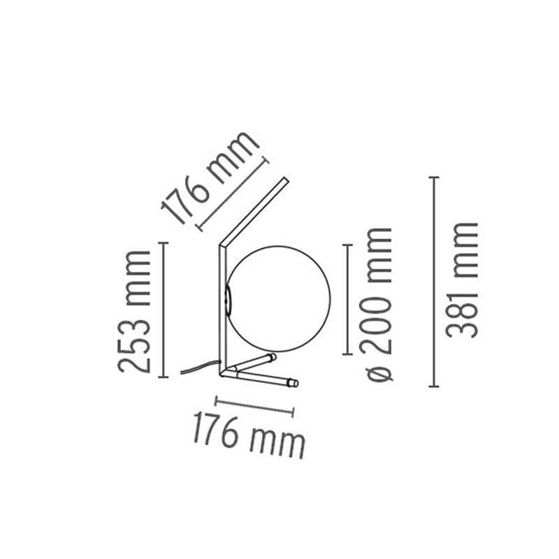 Lampe à poser IC T1 LOW Noir FLOS