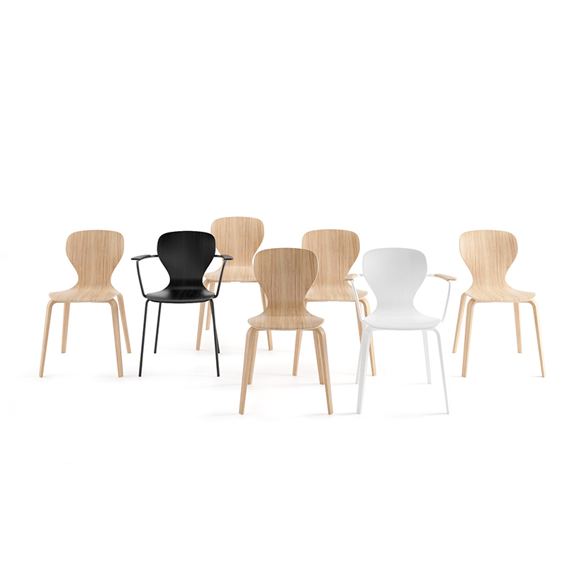 Chaise EARS pieds bois Blanc VICCARBE