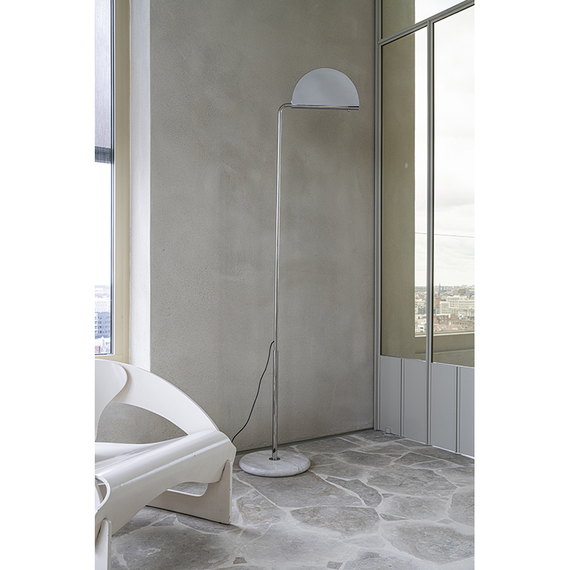 Lampadaire MEZZALUNA Chrome DCW EDITIONS