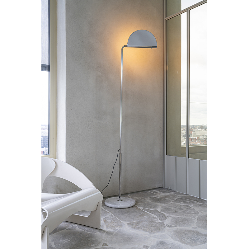 Lampadaire MEZZALUNA Chrome DCW EDITIONS