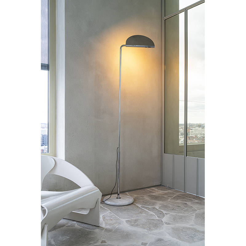 Lampadaire MEZZALUNA Chrome DCW EDITIONS
