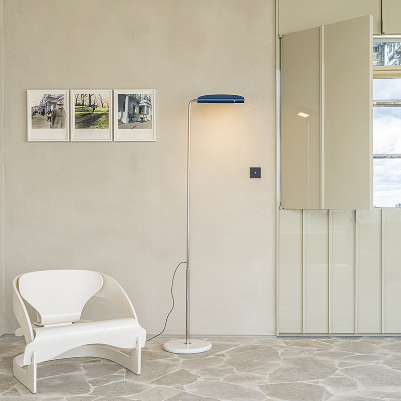Lampadaire MEZZALUNA Bleu DCW EDITIONS