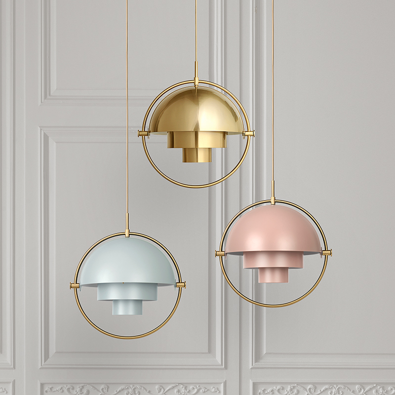 Suspension MULTI-LITE Laiton/ rose GUBI