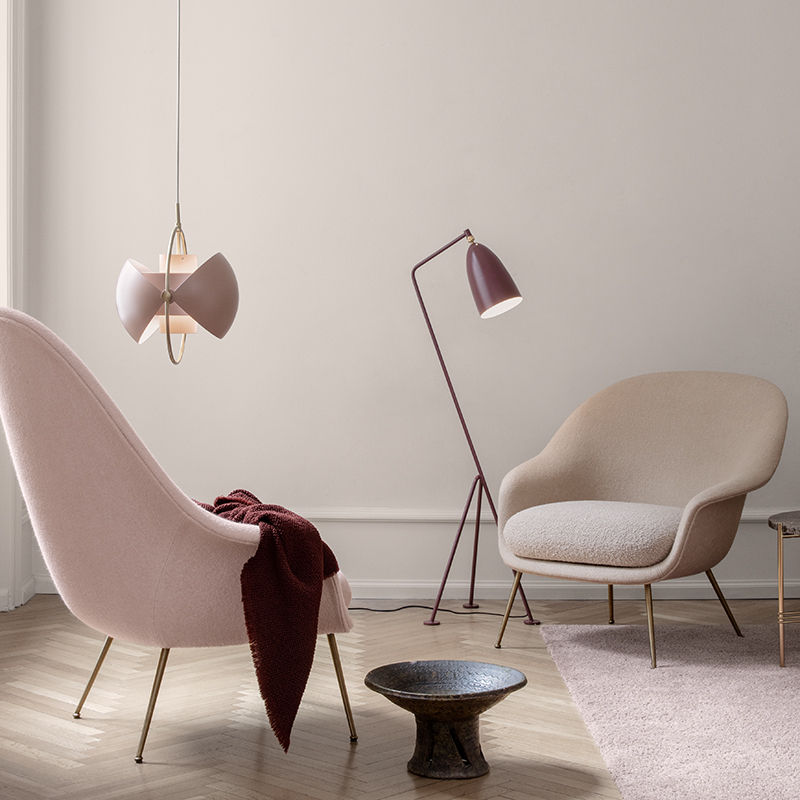 Suspension MULTI-LITE Laiton/ rose GUBI