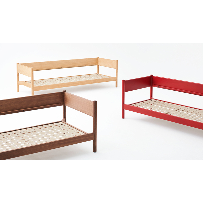 Canapé ARBOUR 3 PLACES Re-Wool 758 / noyer HAY