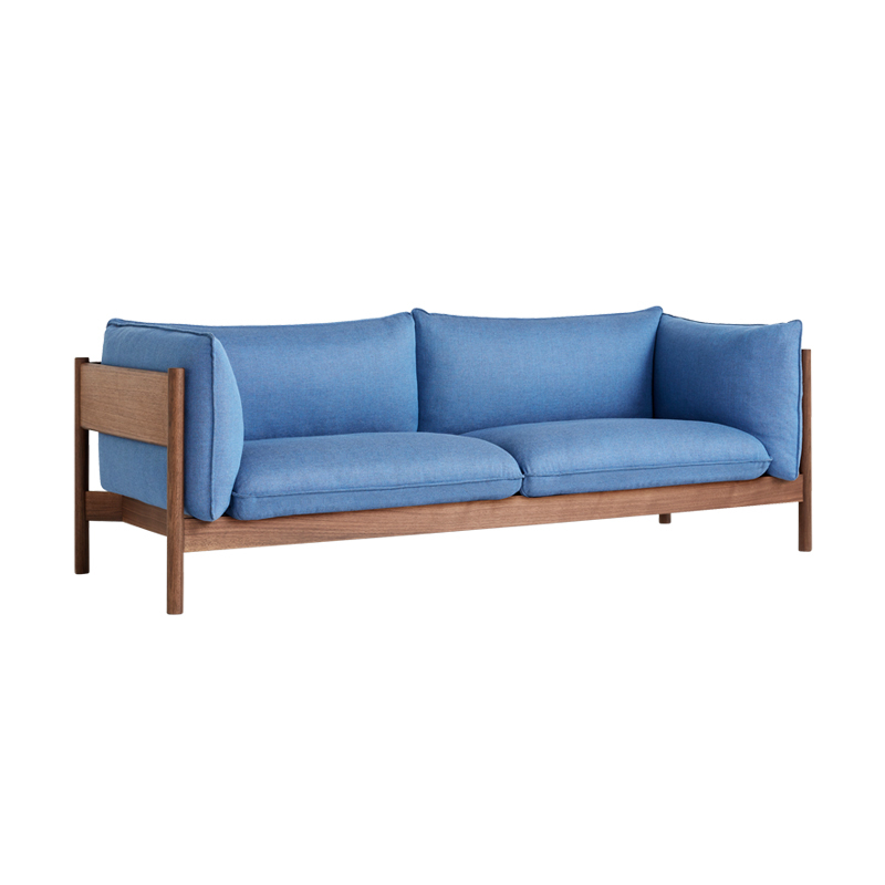 Canapé ARBOUR 3 PLACES Re-Wool 758 / noyer HAY