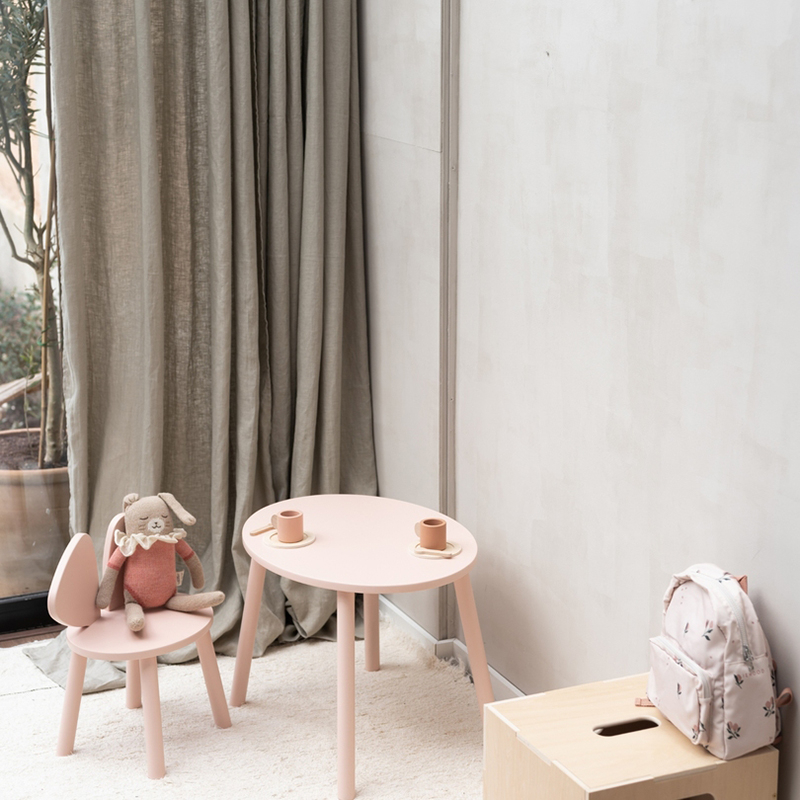 Table enfant Chaise et table MOUSE SET 2 à 5 ans Rose NOFRED