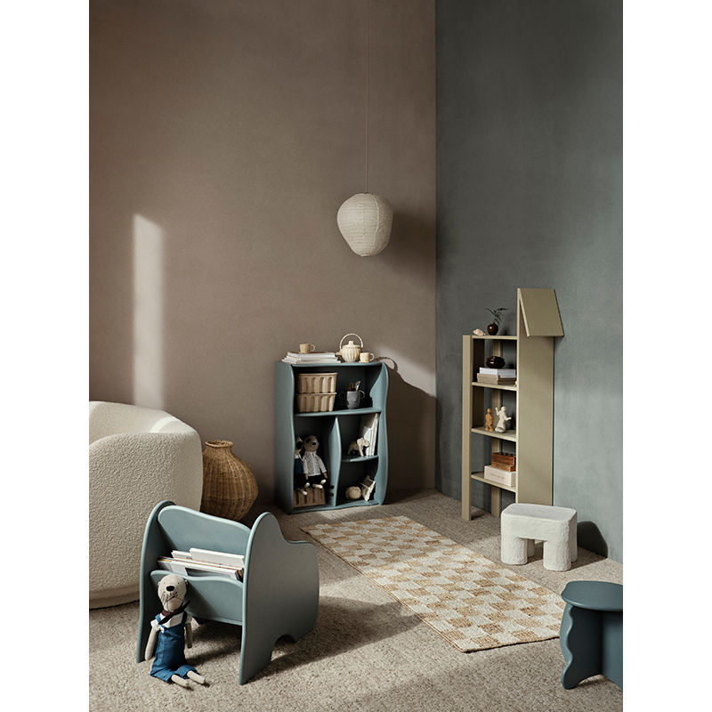 Siège enfant Siège rangement SLOPE Bleu storm FERM LIVING