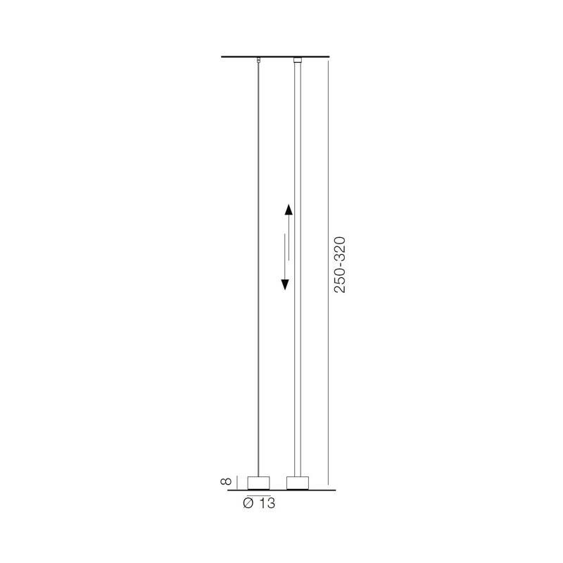 Lampadaire ELASTICA Rouge MARTINELLI LUCE
