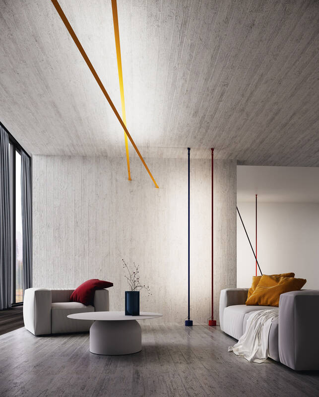 Lampadaire ELASTICA Rouge MARTINELLI LUCE