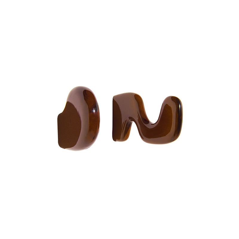 Patère Design Set de 2 patères KLUMP Marron PETITE FRITURE