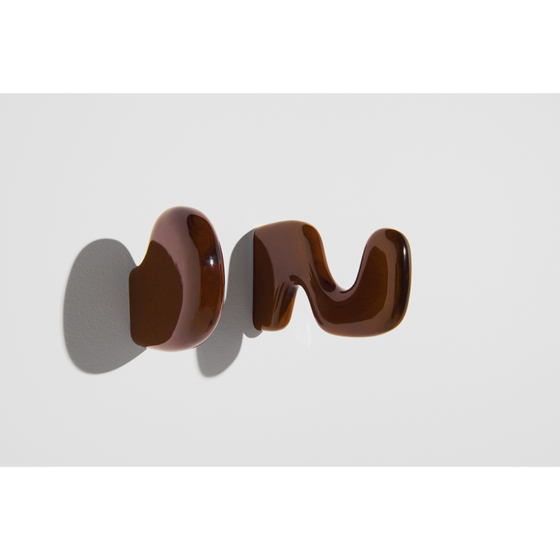 Patère Design Set de 2 patères KLUMP Marron PETITE FRITURE