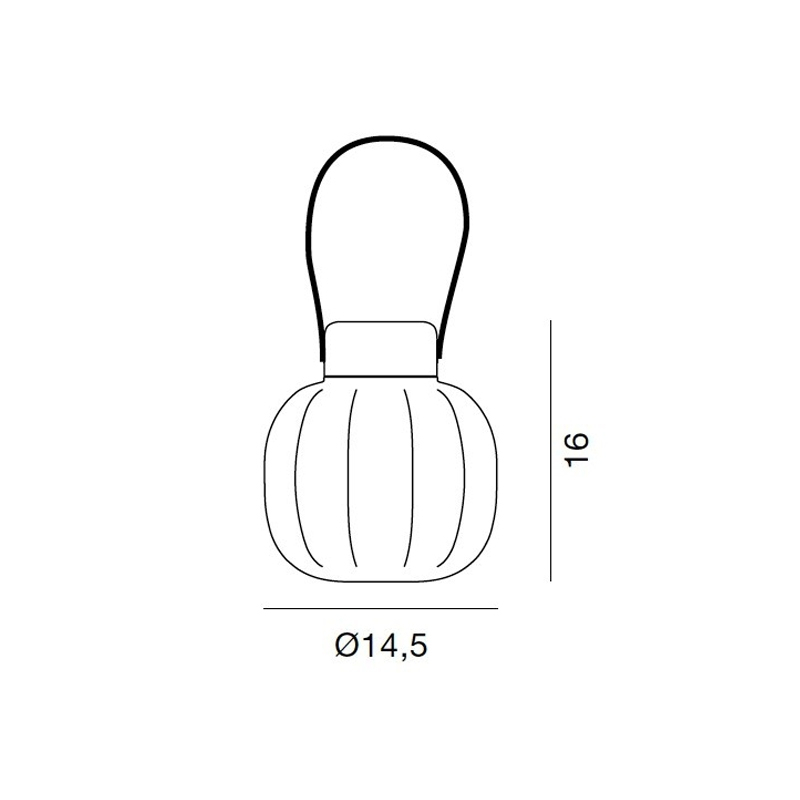 Lampe à poser KIKI sans fil Blanc MARTINELLI LUCE