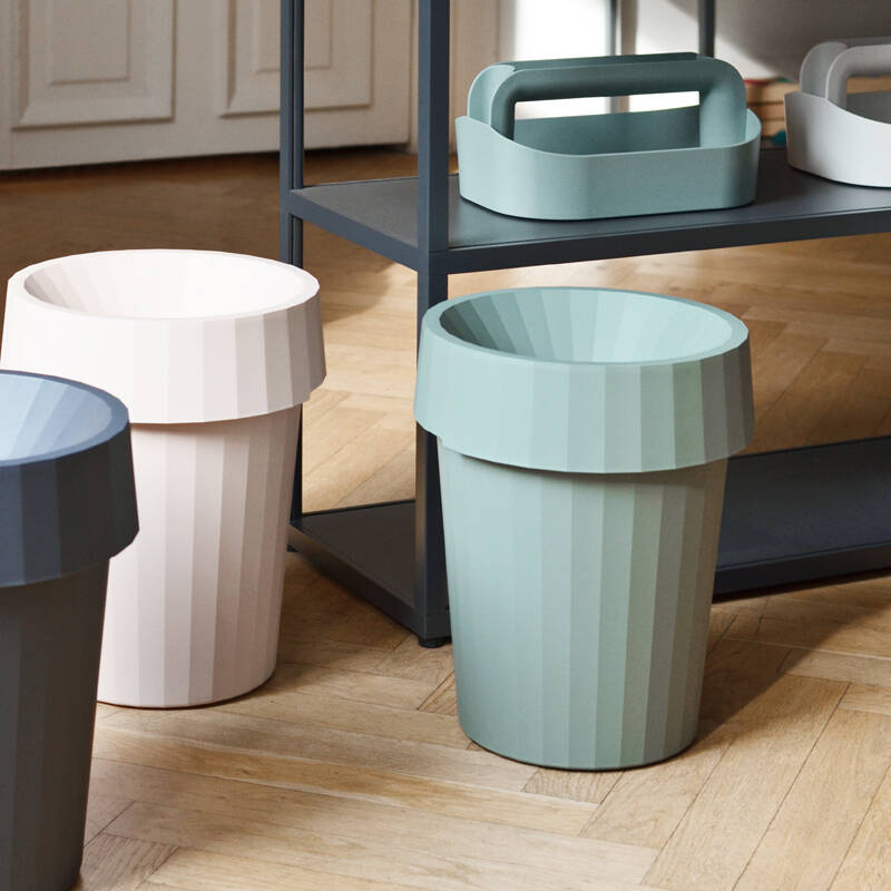 Accessoire de bureau Lot de 6 corbeilles SHADE Vert cendré HAY