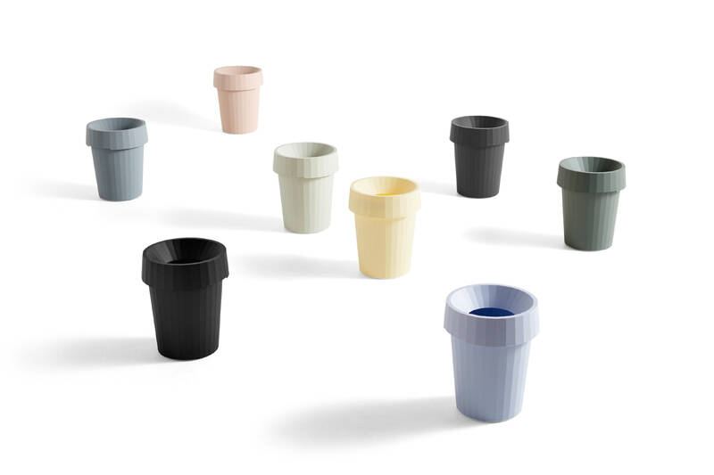Accessoire de bureau Lot de 6 corbeilles SHADE Vert cendré HAY