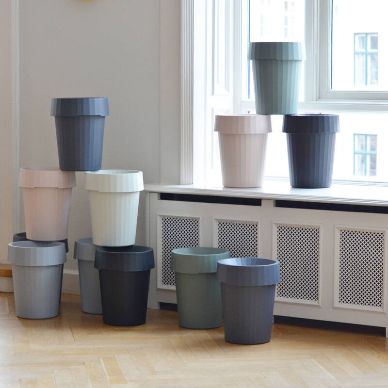 Accessoire de bureau Lot de 6 corbeilles SHADE Vert cendré HAY