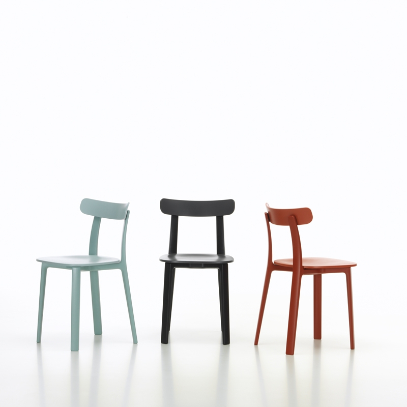 Chaise ALL PLASTIC CHAIR APC Gris bleuté VITRA