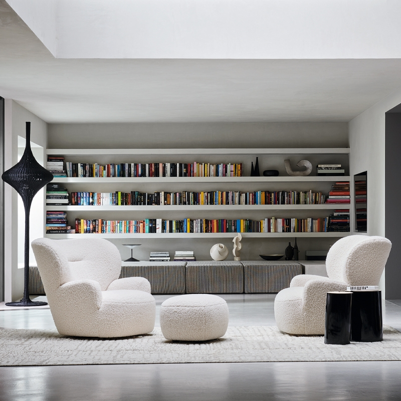 Fauteuil LOLL 09 G pivotant Bear Polar GERVASONI