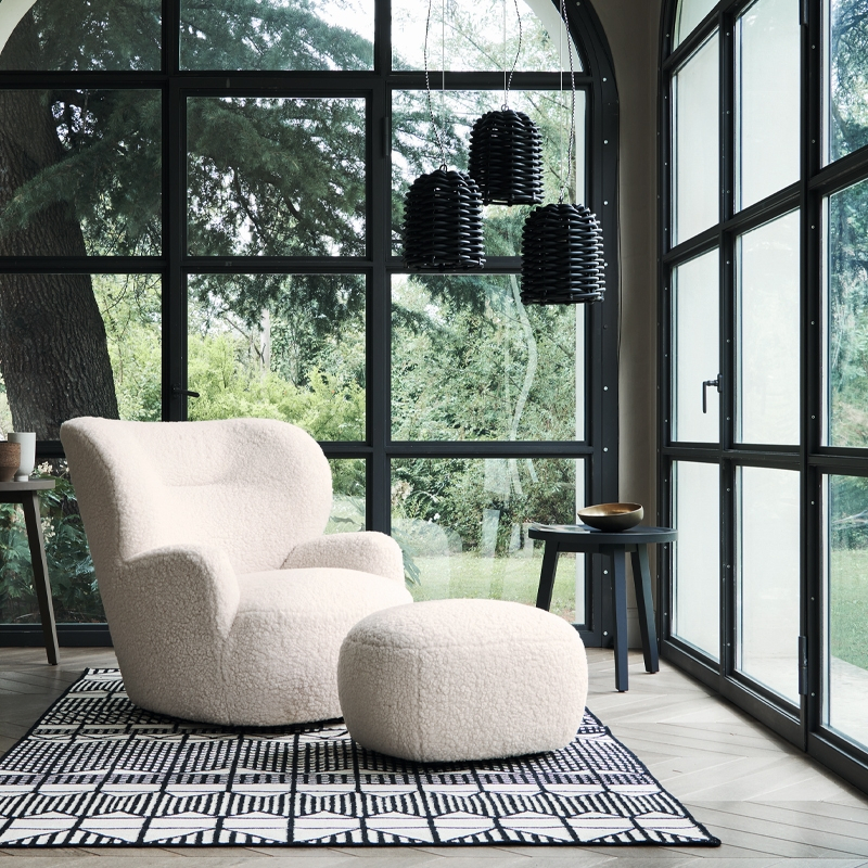 Fauteuil LOLL 09 G pivotant Bear Polar GERVASONI