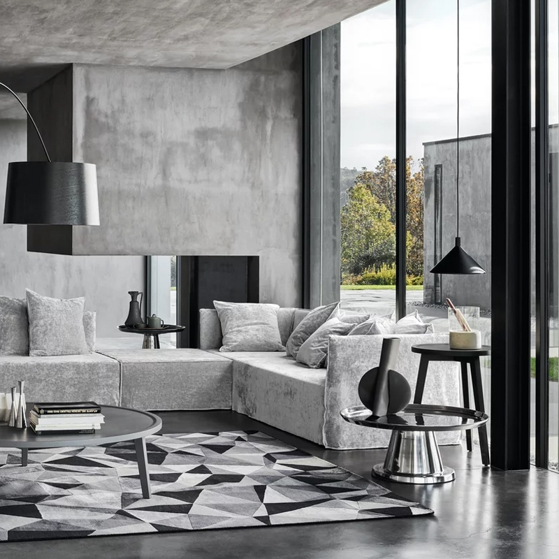 Table d'appoint guéridon NEXT 142 Aluminium poli GERVASONI