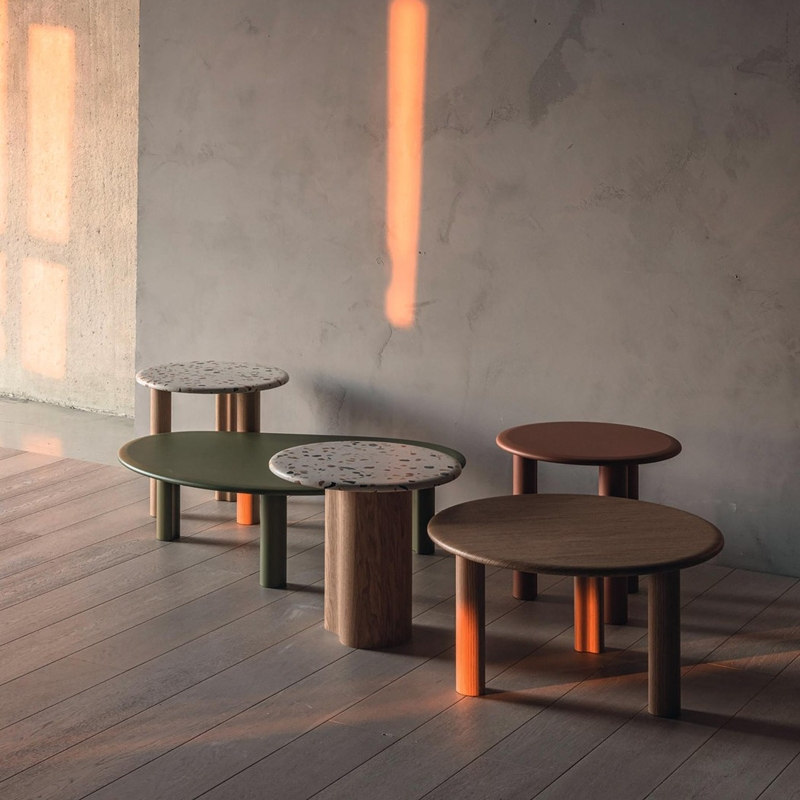 Table basse GHIA Ø 70 3 pieds Vert ARPER