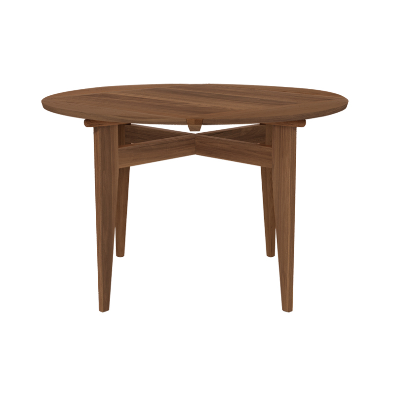 B-TABLE extensible swivel table top Walnut