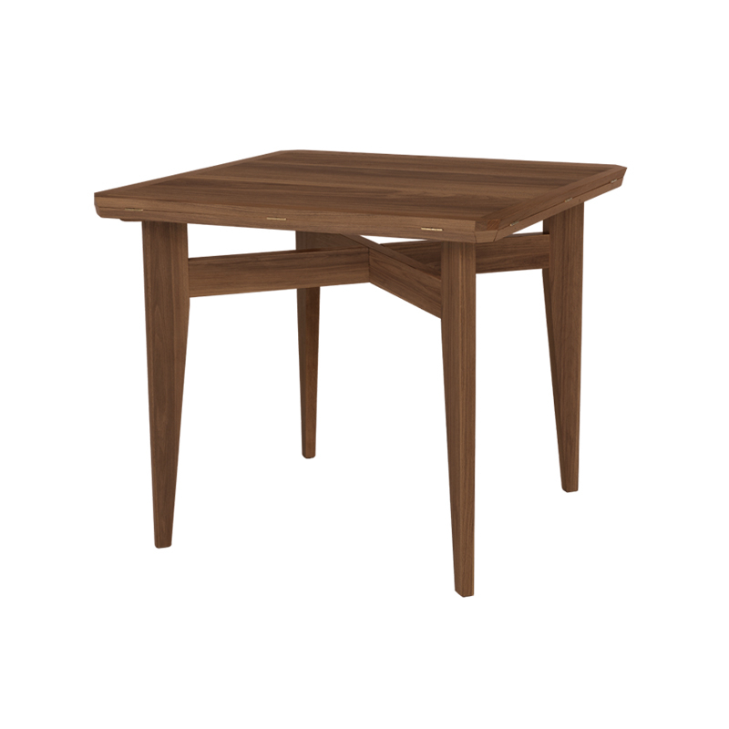 B-TABLE extensible swivel table top Walnut