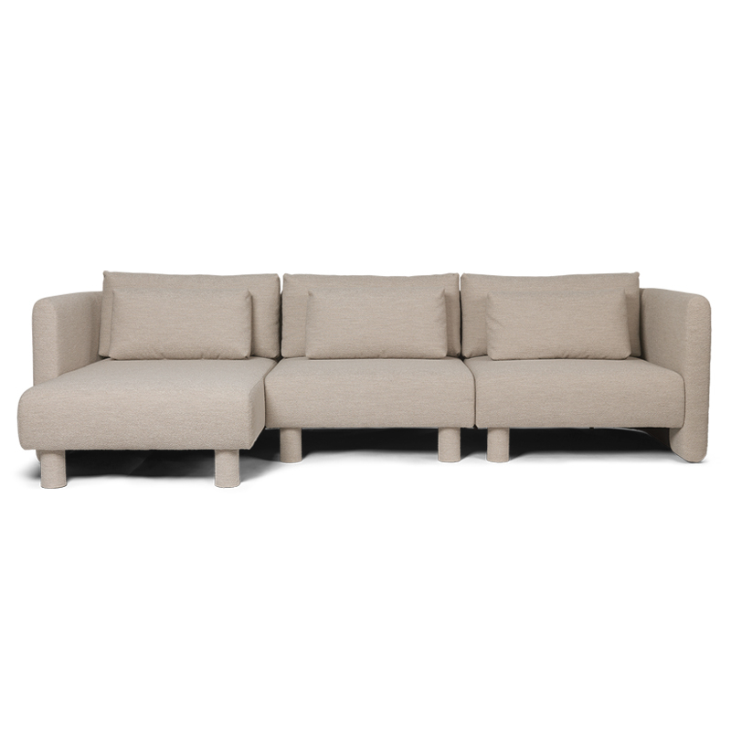 Canapé DASE accoudoir gauche Soft Bouclé Naturel FERM LIVING