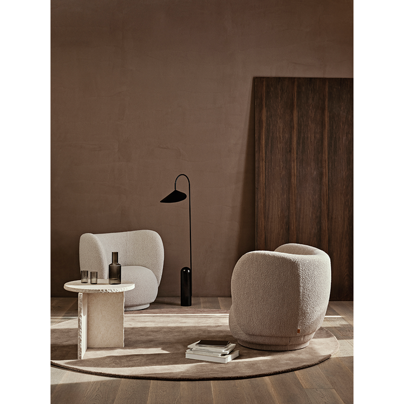 Fauteuil RICO Soft Bouclé Soft Bouclé Naturel FERM LIVING