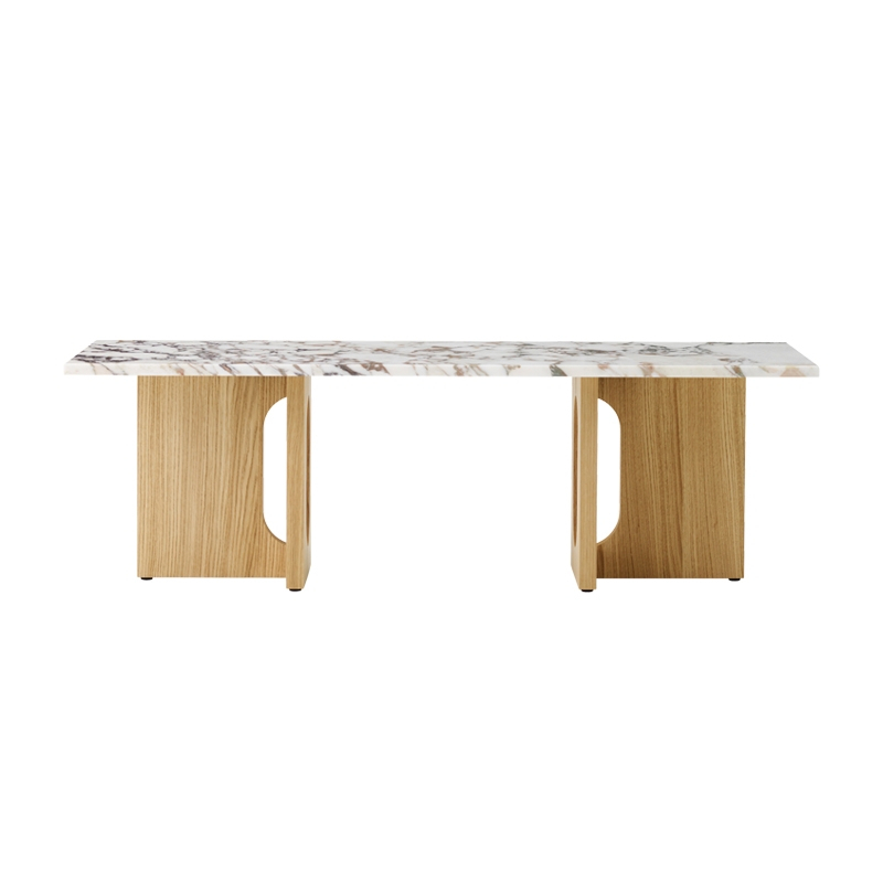 Table basse ANDROGYNE bois & pierre Marbre Calacatta Viola/ chêne AUDO COPENHAGEN