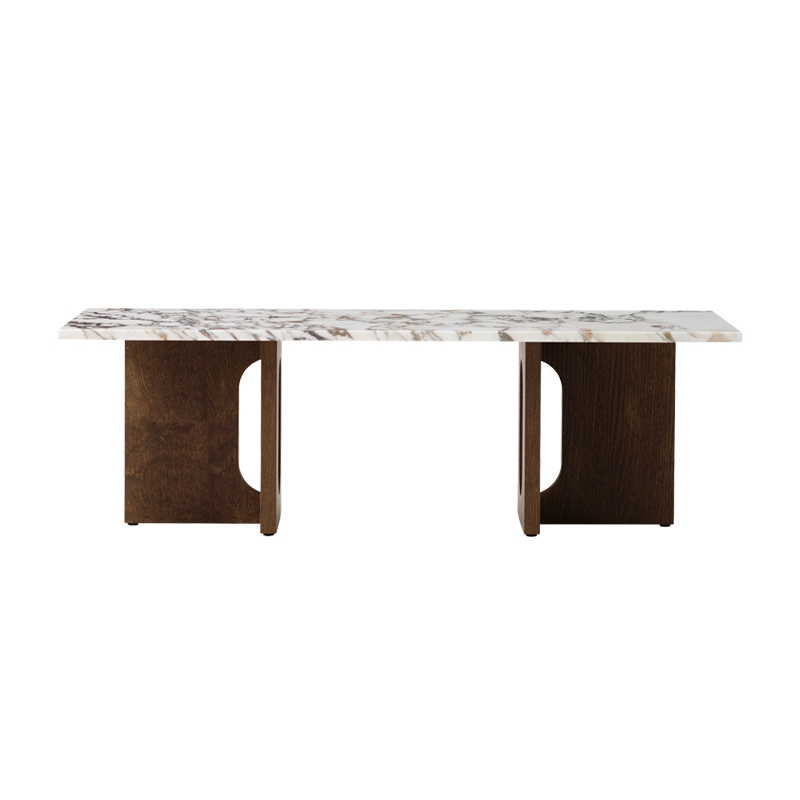 Table basse ANDROGYNE bois & pierre Marbre Calacatta Viola/ chêne foncé AUDO COPENHAGEN
