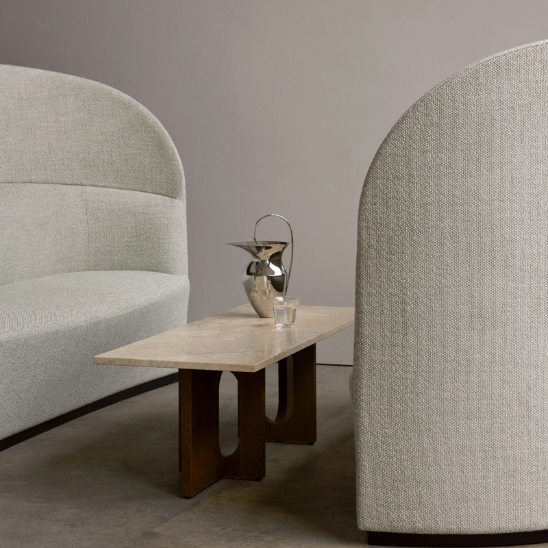 Table basse ANDROGYNE bois & pierre Pierre Kunis Breccia/ noyer AUDO COPENHAGEN