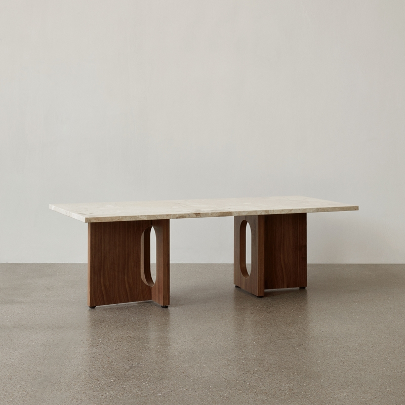 Table basse ANDROGYNE bois & pierre Pierre Kunis Breccia/ noyer AUDO COPENHAGEN