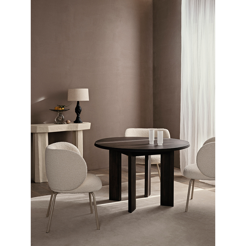 Chaise RICO Soft Bouclé Soft Bouclé Blanc cassé / Sable FERM LIVING