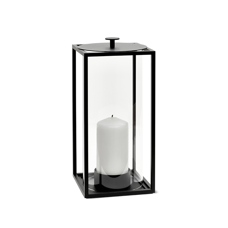 Photophore, bougeoir et bougie Lanterne LIGHT'IN Medium Noir AUDO COPENHAGEN