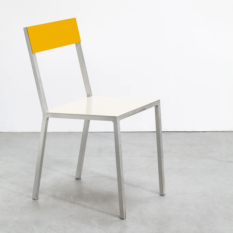 Chaise ALU Blanc/ jaune VALERIE OBJECTS