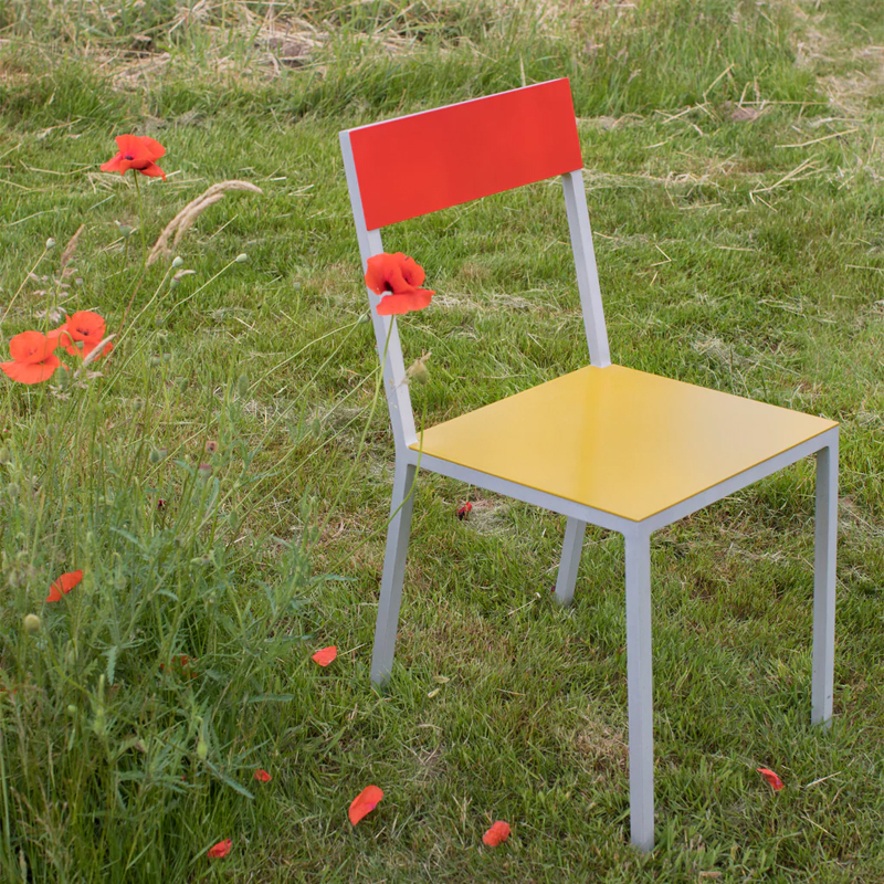 Chaise ALU Curry/ rouge VALERIE OBJECTS
