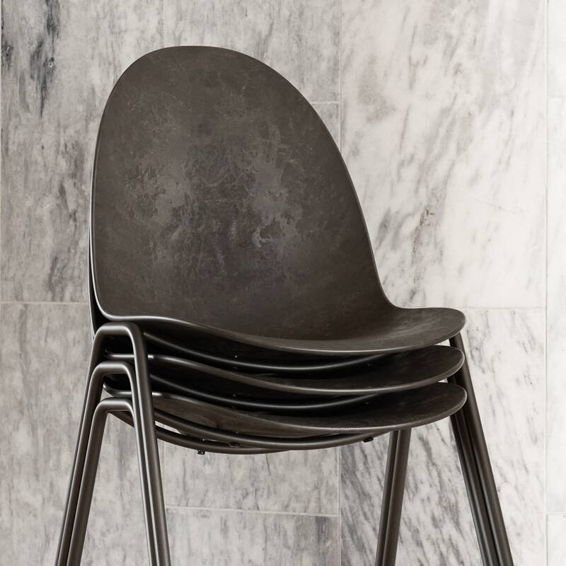 Chaise ETERNITY assise rembourrée Re-Wool 218 MATER