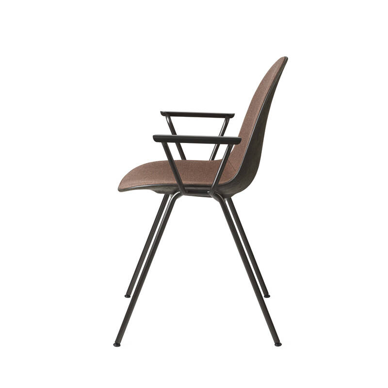 Chaise ETERNITY  avec accoudoirs face avant rembourrée Re-Wool 378 MATER
