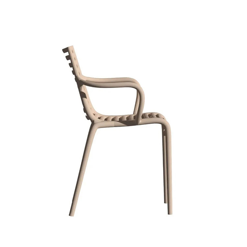 Chaise PIP-e avec accoudoirs Beige poudré DRIADE