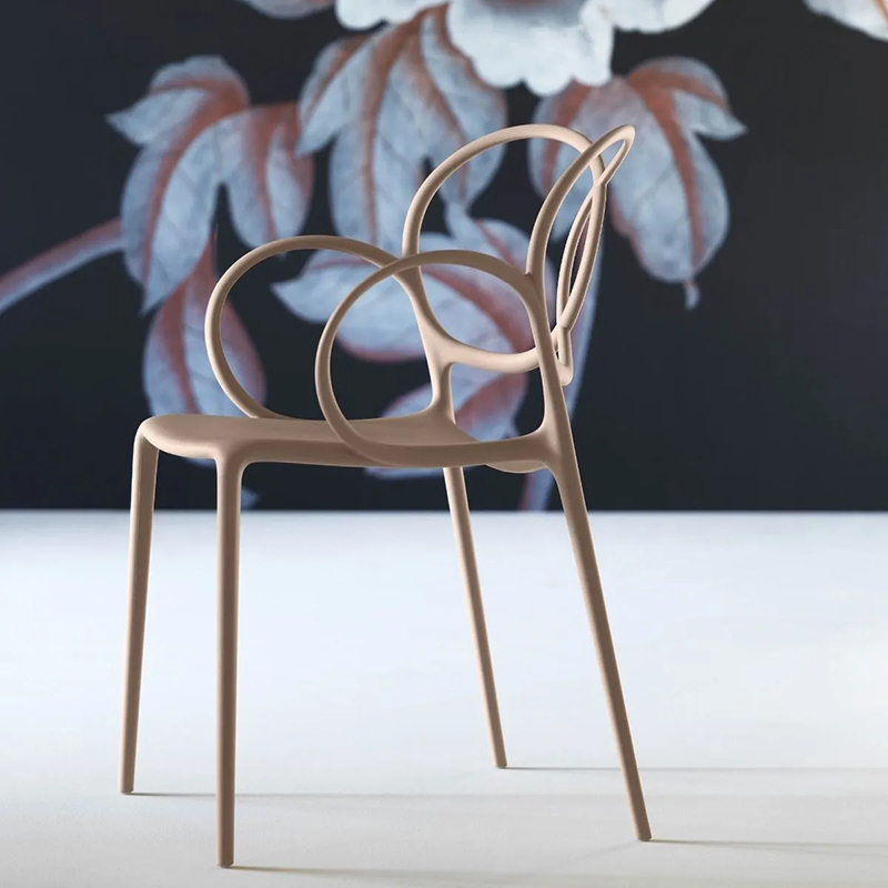 Chaise SISSI avec accoudoirs Rose DRIADE