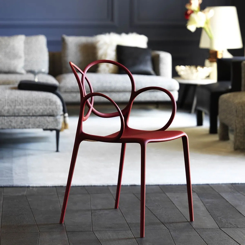 Chaise SISSI avec accoudoirs Rose DRIADE