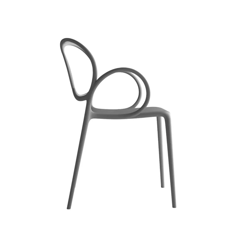 Chaise SISSI avec accoudoirs Gris foncé DRIADE