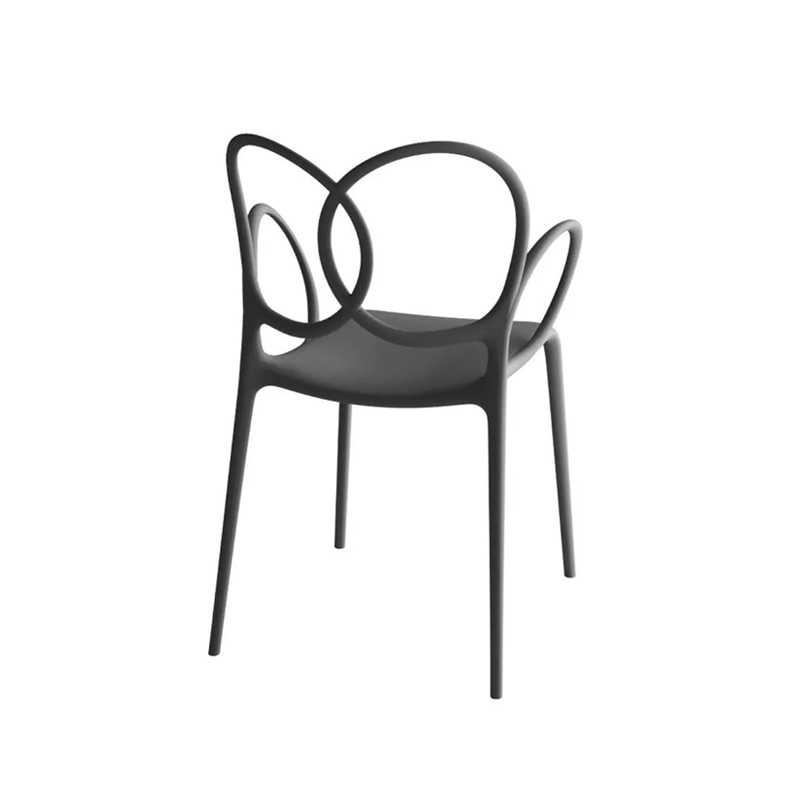 Chaise SISSI avec accoudoirs Gris foncé DRIADE