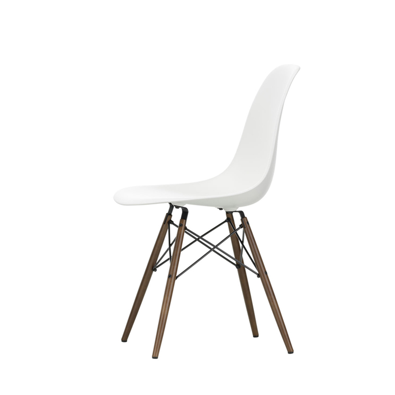 Chaise EAMES PLASTIC CHAIR DSW érable foncé Blanc VITRA